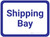 Shipping Bay - White and Blue Rectangle - Floor Sign
