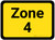 Zone 4 - Yellow Rectangle - Floor Sign