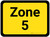 Zone 5 - Yellow Rectangle - Floor Sign