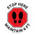 Stop Here - Maintain 6 ft with Stop Graphic Circle - Floor Sign