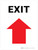 Exit with Arrow Up Portrait - Wall Sign
