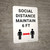 Social Distance - Maintain 6 ft with Graphic White Portrait - Wall Sign
