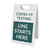 COVID-19 Testing Line Starts Here Portrait - A-Frame Sign