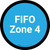 FIFO Zone 4 - Blue Circle - Floor sign