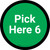 Pick Here 6 - Green Circle - Floor sign