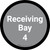 Receiving Bay 4 - Gray Circle - Floor sign