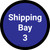 Shipping Bay 3 - Blue Circle - Floor sign