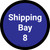 Shipping Bay 8 - Blue Circle - Floor sign