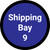 Shipping Bay 9 - Blue Circle - Floor sign
