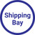 Shipping Bay - Blue/White Circle - Floor sign