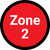 Zone 2 - Red Circle - Floor sign