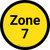 Zone 7 - Yellow Circle - Floor sign