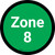 Zone 8 - Green Circle - Floor sign
