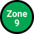 Zone 9 - Green Circle - Floor sign