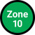 Zone 10 - Green Circle - Floor sign