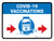 Covid-19 Vaccinations Arrow Right with Icon Landscape - Wall Sign