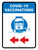Covid-19 Vaccinations Left Arrow with Icon Portrait - Wall Sign