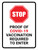STOP: Proof Of Covid 19 Vaccination Required To Enter Portrait - Wall Sign
