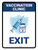 Vaccination Clinic: Exit Blue Portrait - Wall Sign