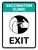 Vaccination Clinic: Exit Green Portrait - Wall Sign