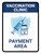 Vaccination Clinic: Payment Area Blue Portrait - Wall Sign
