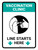 Vaccination Clinic: Line Starts Here Green with Arrows Down Portrait - Wall Sign