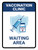 Vaccination Clinic: Waiting Area Blue Portrait - Wall Sign