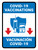 Covid-19 Vaccinations Down Arrow Bilingual Spanish Portrait - Wall Sign