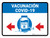 Covid-19 Vaccinations Left Arrow Spanish Landscape - Wall Sign