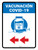 Covid-19 Vaccinations Left Arrow Spanish Portrait - Wall Sign