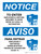 Notice: To Enter Employees And Visitors Required To Show Proof Of Vaccination Bilingual Spanish Portrait - Wall Sign