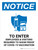 Notice: To Enter Employees And Visitors Required To Show Proof Of Vaccination Portrait - Wall Sign