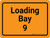 Loading Bay 9 Orange Landscape - Wall Sign