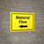 Material Flow - Arrow Left Yellow Landscape - Wall Sign