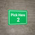 Pick Here 2 Green Landscape - Wall Sign