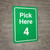 Pick Here 4 Green Portrait - Wall Sign