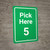 Pick Here 5 Green Portrait - Wall Sign
