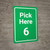 Pick Here 6 Green Portrait - Wall Sign