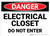 Danger: Electrical Closet Do Not Enter - Wall Sign