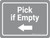 Pick if Empty Arrow Left Grey Landscape - Wall Sign