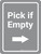 Pick if Empty Arrow Right Grey Portrait - Wall Sign