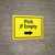 Pick if Empty Arrow Right Yellow Landscape - Wall Sign