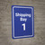 Shipping Bay 1 Blue Portrait - Wall Sign
