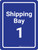 Shipping Bay 1 Blue Portrait - Wall Sign