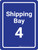 Shipping Bay 4 Blue Portrait - Wall Sign