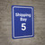 Shipping Bay 5 Blue Portrait - Wall Sign