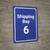 Shipping Bay 6 Blue Portrait - Wall Sign