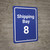 Shipping Bay 8 Blue Portrait - Wall Sign
