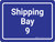 Shipping Bay 9 Blue Landscape - Wall Sign