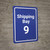 Shipping Bay 9 Blue Portrait - Wall Sign